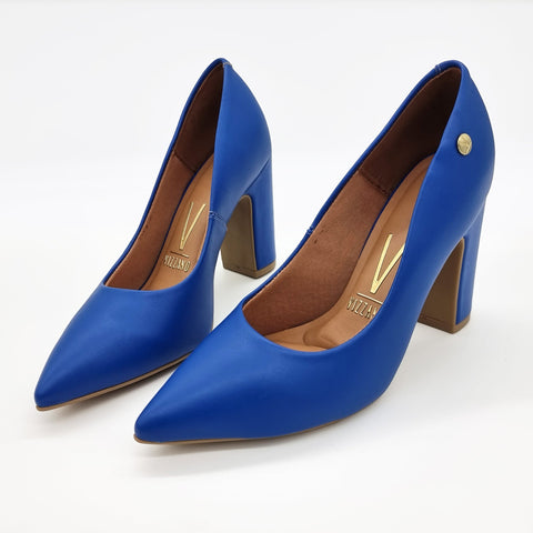 Scarpin Vizzano 1285-400 salto bloco bico fino Azul