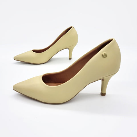 Scarpin Vizzano 1185-702 Bico Fino Amarelo Claro