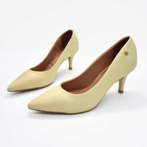 Scarpin Vizzano 1185-702 Bico Fino Amarelo Claro