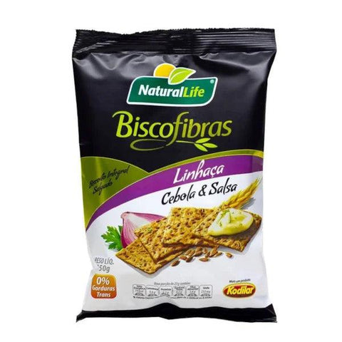 Biscoito de Cereais Linhaça, Cebola e Salsa Biscofibras 150g NaturalLife