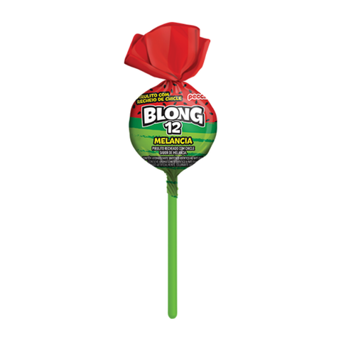 Pirulito c/ Chiclete Blong 12 Melancia 600g Peccin