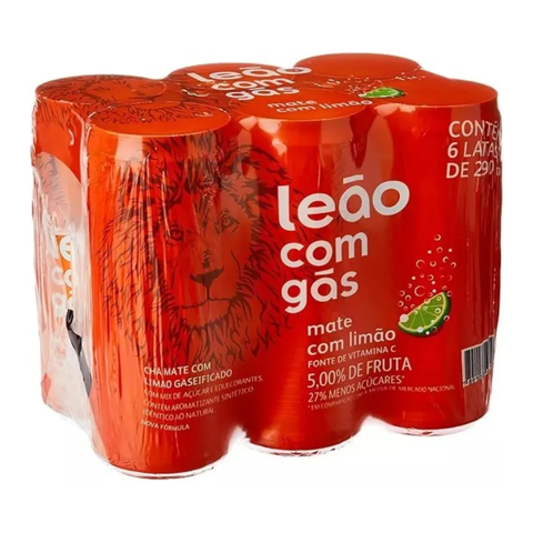 Ice Tea Limão Com Gás Matte Leão Lata 6x290ml