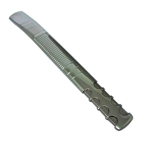 Bomba de Tererê Premium Inox Achatada c/ Microfuros 18cm + Escova