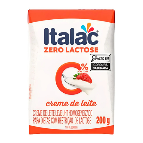 Creme de Leite Leve Zero Lactose 200g Italac