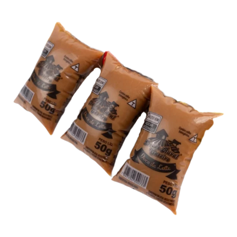 Pote de Doce de Leite Sachê 50g - 1,2kg - Doce Rural Caseiro