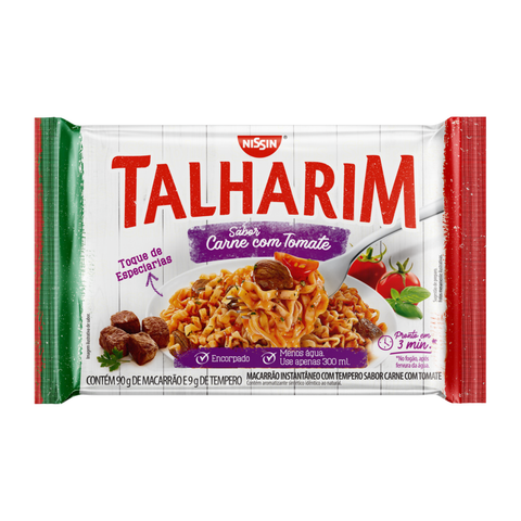 KIT 3 MIOJO TALHARIM CARNE COM TOMATE 90G