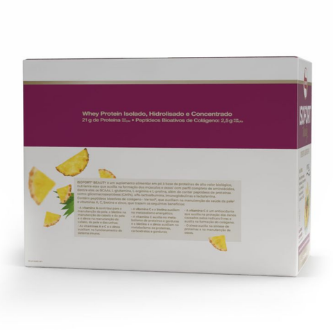Whey Protein Isofort Beauty Sachê Vitafor 15x25g - Abacaxi com gengibre