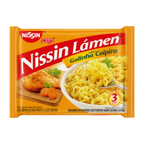 KIT 3 MIOJO NISSIN GALINHA CAIPIRA 85G