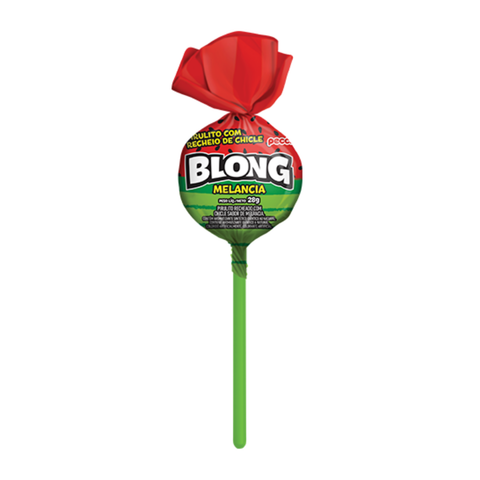 Pirulito c/ Chiclete Blong Gigante Melancia 672g Peccin