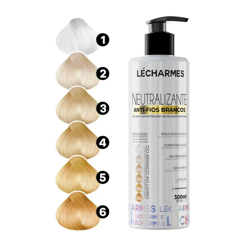 Mascara Neutralizante Anti-Fios Brancos Lé Charme´s 300ml Tons Claros