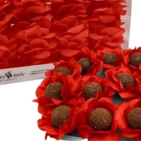 Forminhas Para Doces Finos Flor De Seda - 40un Empório Box