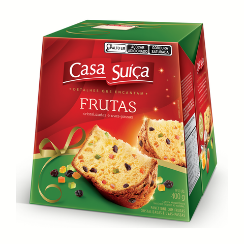 Panettone com Frutas Cristalizadas e Uvas-Passas Casa Suíça 400g