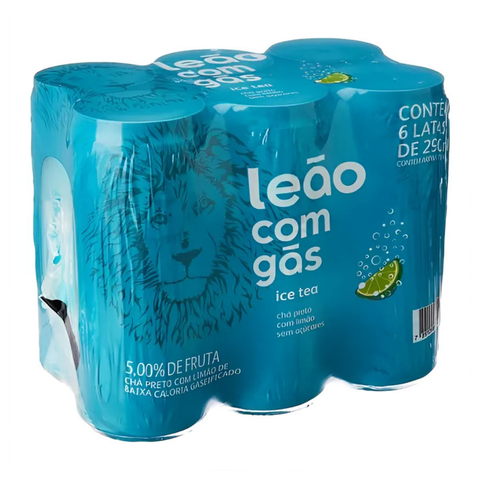 Ice Tea Limão Zero Com Gás Matte Leão Lata 6x290ml