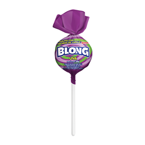 Pirulito c/ Chiclete Blong Gigante Uva 672g Peccin