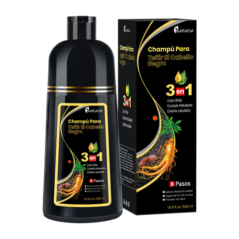 Shampoo Tonalizante Para Cabelo Grisalho Kaisasa 500ml - Preto