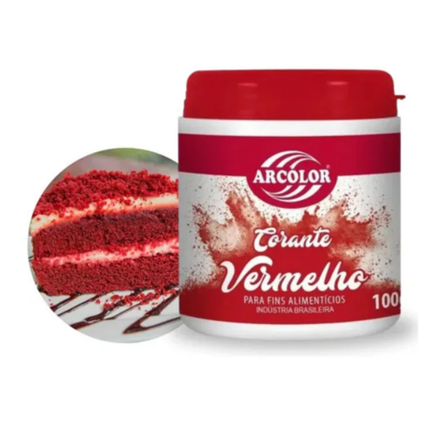 Corante Vermelho Em Pó 100g Seleção Exclusiva Arcolor