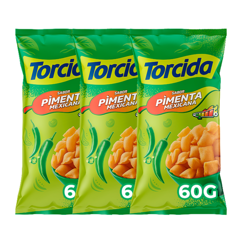 Salgadinho TORCIDA® Pimenta Mexicana 3x60Gr.
