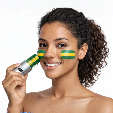 Tinta Facial Bastão Brasil Verde e Amarelo Copa 2026