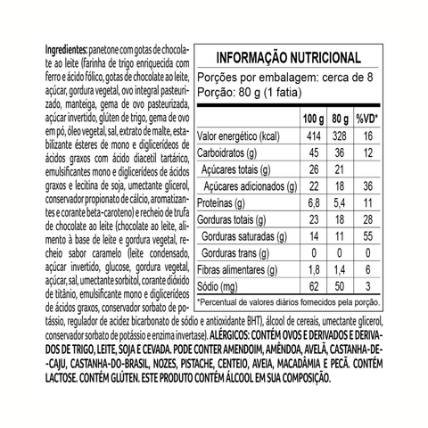 Panetone laCreme ao Leite 650g Cacau Show