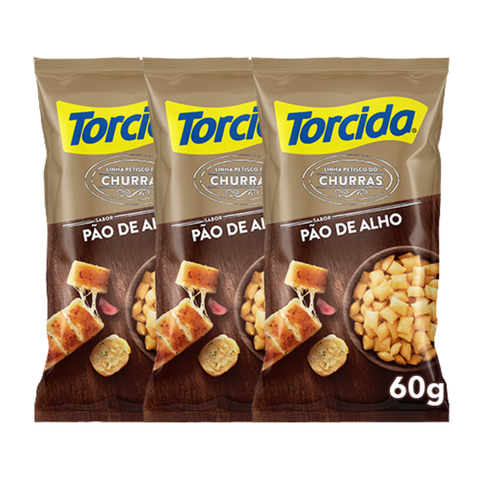 Salgadinho TORCIDA® Pão de Alho 3x60Gr.