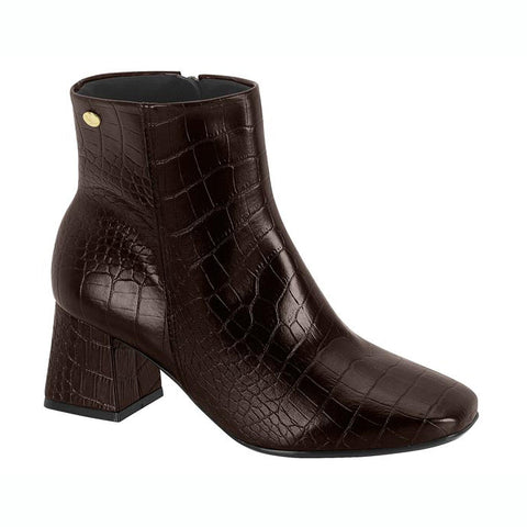 Bota Vizzano 3098-100 Salto Bloco Marrom Croco