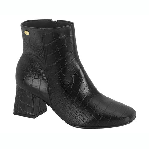 Bota Vizzano 3098-100 Salto Bloco Preto Croco