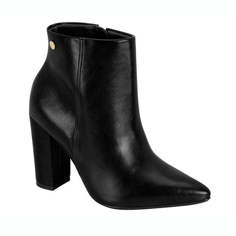 Bota Vizzano 3105-100 Salto Bloco Bico Fino Preto