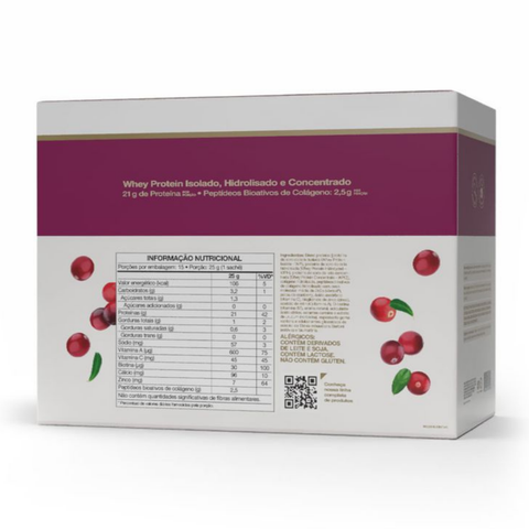 Whey Protein Isofort Beauty Sachê Vitafor 15x25g - Cranberry