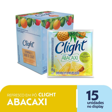 Refresco Em Pó Clight Abacaxi 15x8g