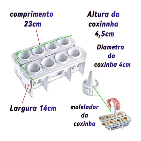 Formas Modeladora Coxinhas - Faz 8 Salgados