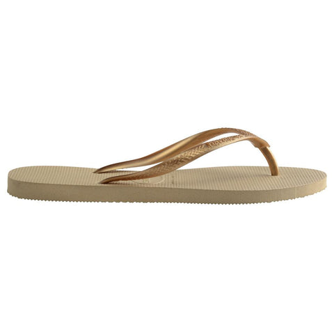 Chinelo Havaianas Slim Tradicional Areia/Dourado