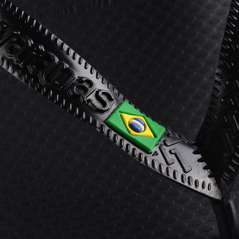 Chinelo Havaianas Brasil Bandeira Preto