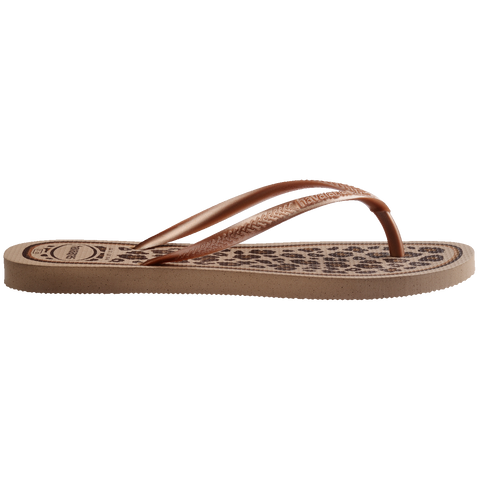 Chinelo Havaianas Slim Animals Rosê Gold