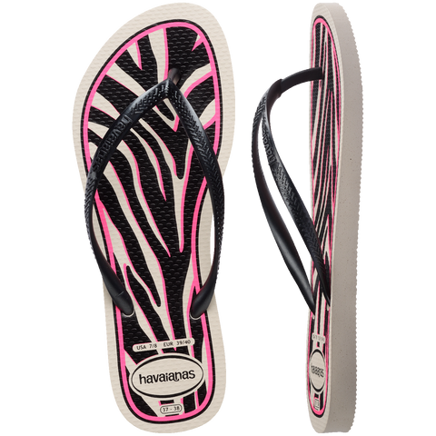 Chinelo Havaianas Slim Animals Cinza Escuro