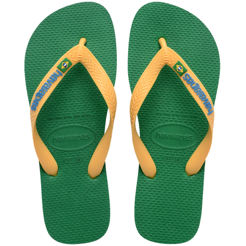 Chinelo Havaianas Brasil Logo Verde/Amarelo
