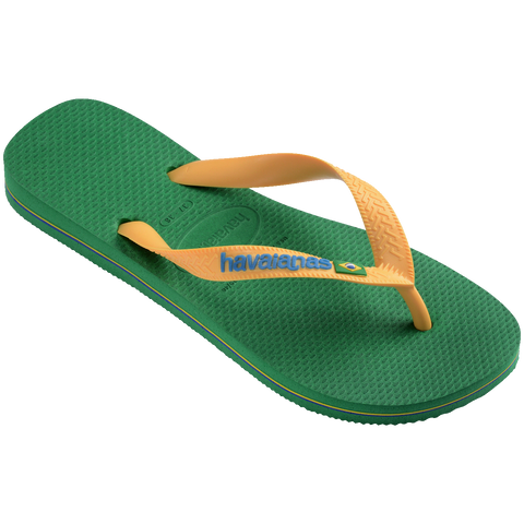 Chinelo Havaianas Brasil Logo Verde/Amarelo
