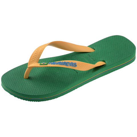 Chinelo Havaianas Brasil Logo Verde/Amarelo