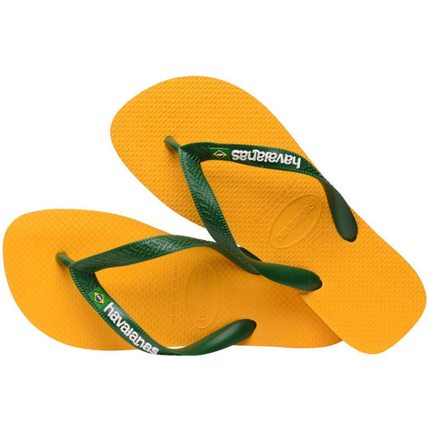 Chinelo Havaianas Brasil Logo Amarelo/Verde