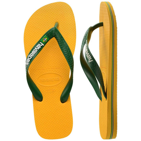 Chinelo Havaianas Brasil Logo Amarelo/Verde