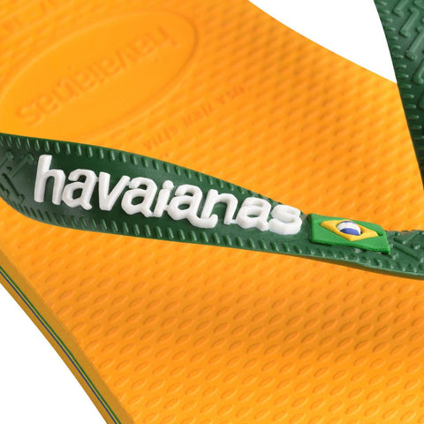 Chinelo Havaianas Brasil Logo Amarelo/Verde