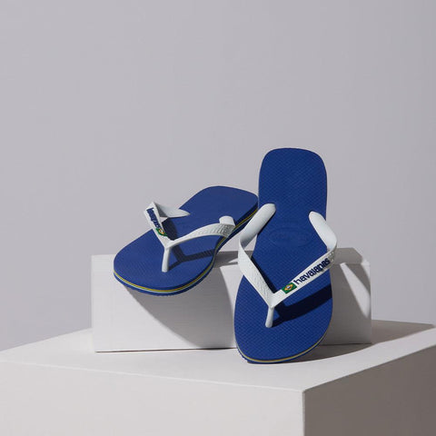 Chinelo Havaianas Brasil Logo Naval/Branco
