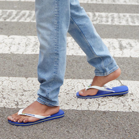 Chinelo Havaianas Brasil Logo Naval/Branco