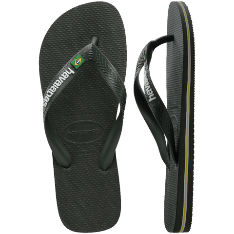 Chinelo Havaianas Brasil Logo Verde Olive