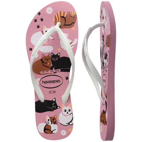Chinelo Havaianas Slim Pets Gatos