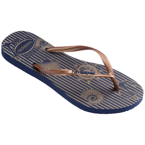Chinelo Havaianas Slim Nautical Marinho