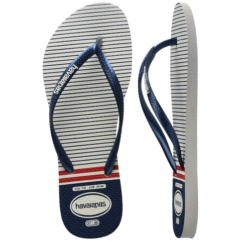Chinelo Havaianas Slim Nautical Branco