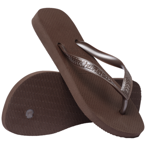 Chinelo Havaianas Top Tiras Café