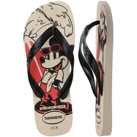 Chinelo Havaianas Top Disney Mickey Bege
