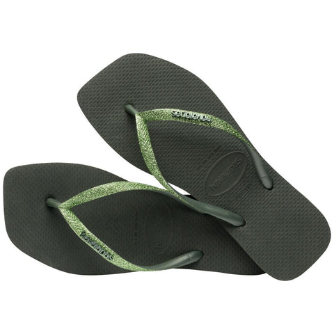Chinelo Havaianas Slim Square Glitter