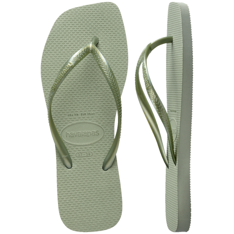 Chinelo Havaianas Slim Square Smoke Green